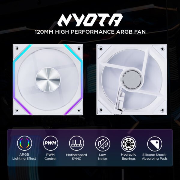 AsiaHorse Nyota ARGB Case Single Fan 120 mm - White