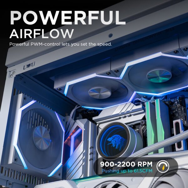 AsiaHorse Nyota ARGB Case Single Fan 120 mm - White