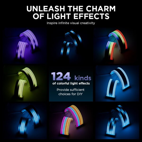 AsiaHorse Aurora Pro ARGB  – 24-Pin White Sleeved PSU Cables