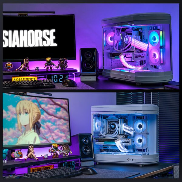 AsiaHorse Aurora Pro ARGB  – 24-Pin White Sleeved PSU Cables