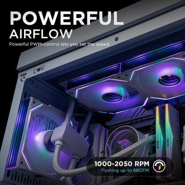 Asiahorse DAWN 120mm ARGB PWM Case Fan Daisy Chain Low Noise