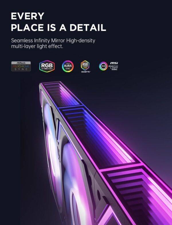 AsiaHorse Dawn Pro 120mm ARGB PWM Case Fan – High Performance Cooling