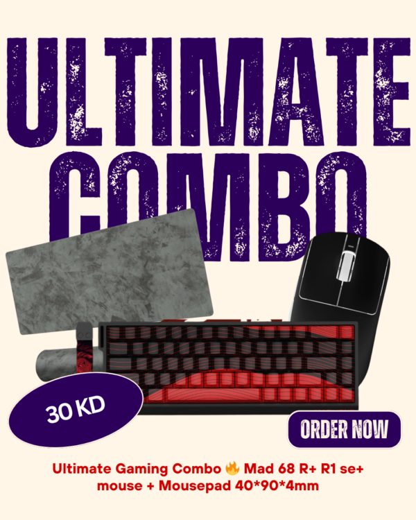 MAD68 RGB Keyboard + R1 Dragonfly SE VXE Mouse + XL Mousepad 40×90cm