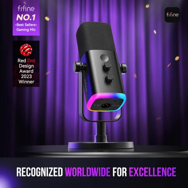 FIFINE-AM8-gaming-microphone-best-sellers FIFINE AM8 USB/XLR Dynamic Microphone – RGB Streaming & Podcast Mic