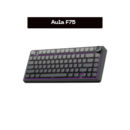 professor (17) AULA F75 Wireless Mechanical Gaming Keyboard – 75% Layout, Hot-Swappable, RGB, Tri-Mode Connectivity